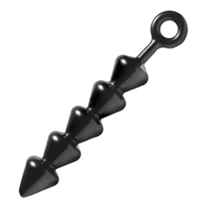 XR Brands - Spades - anální dildo s korálky (černé)