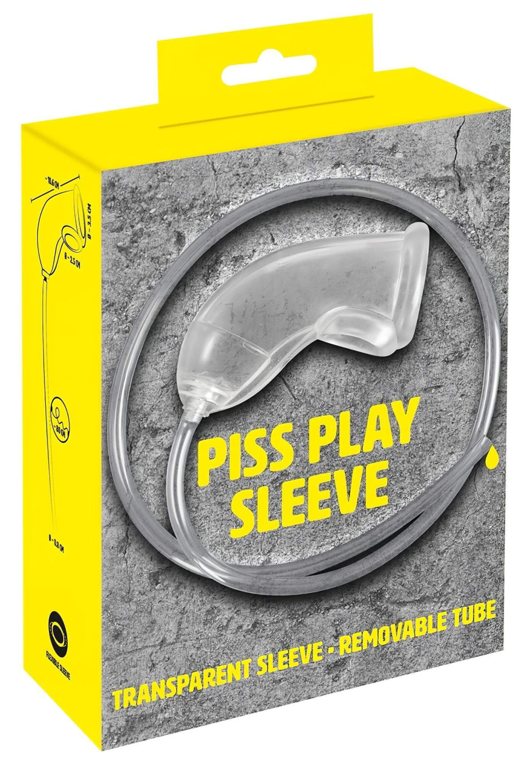 You2Toys Piss Play Sleeve - návlek na penis s vývodovou trubičkou (průhledný)