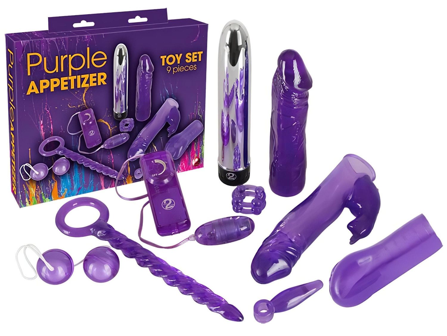 You2Toys - sada erotických pomůcek s vibrátorem - fialová
