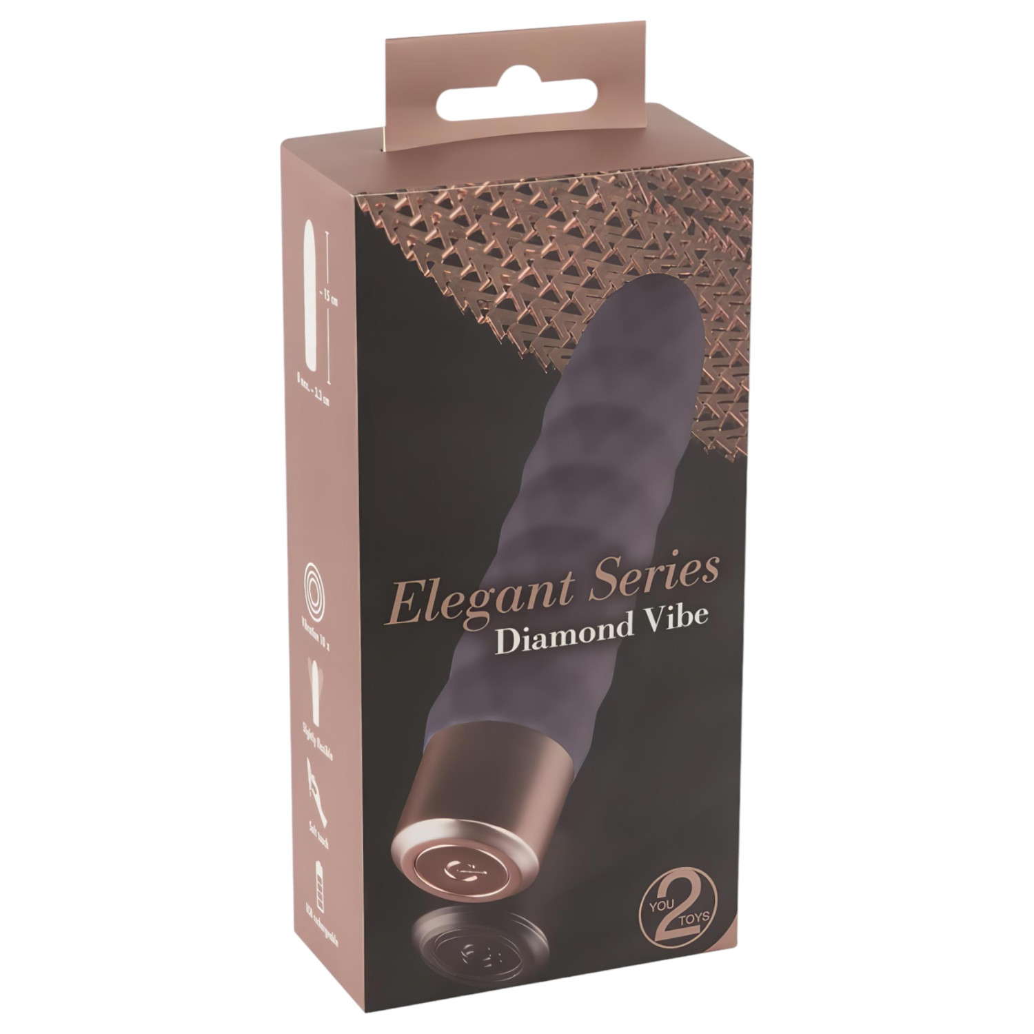 You2Toys - vibrátor s diamantovým vzhledem - dobíjecí