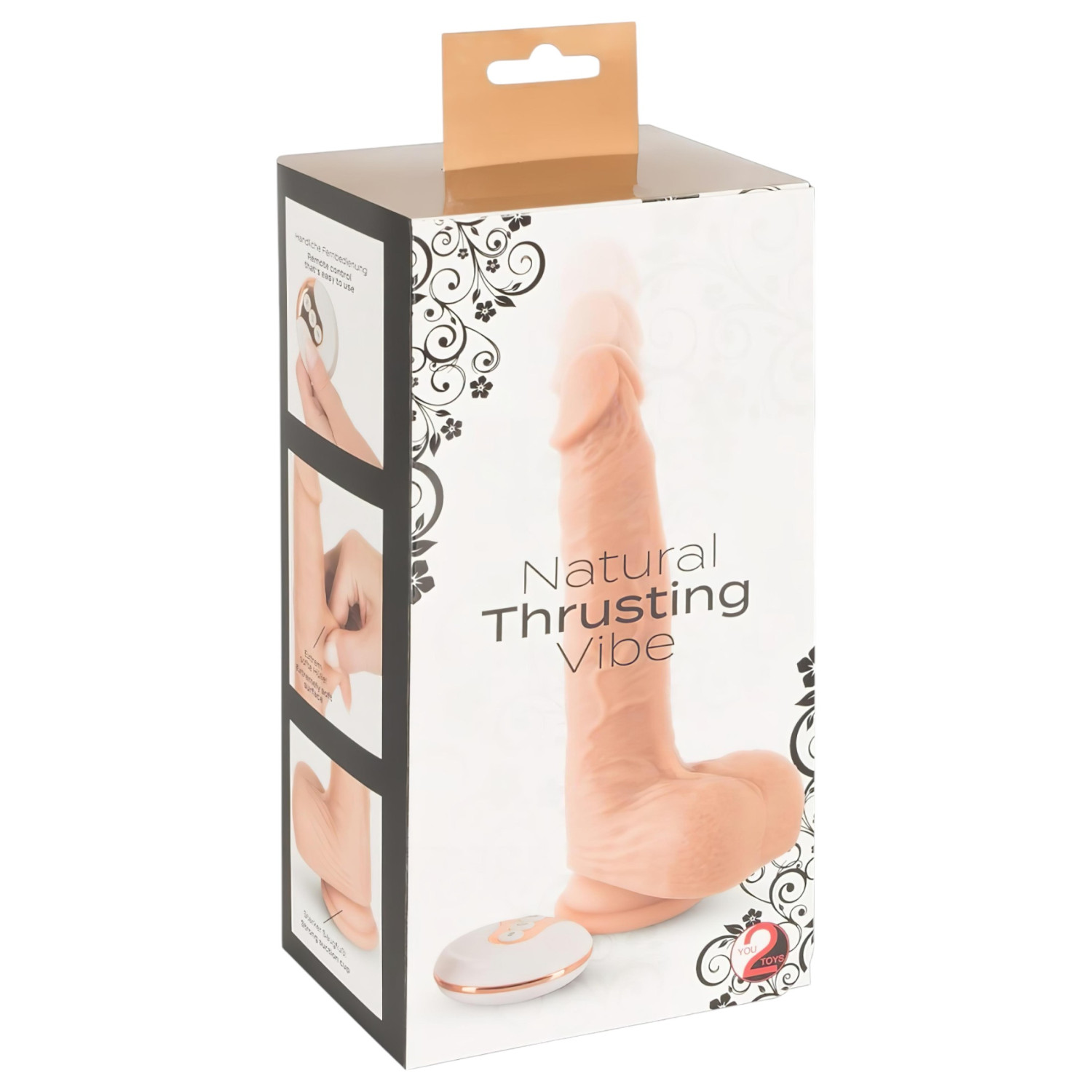 You2Toys - vibrátor s přírazem - realistický - tělová barva