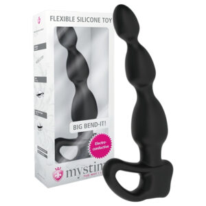 mystim Big Bend-it! - kuličkové elektro anální dildo (černé)