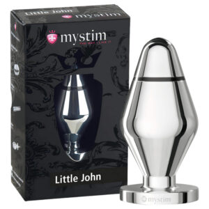 mystim Little John - malý elektro anální kolík (stříbrný)