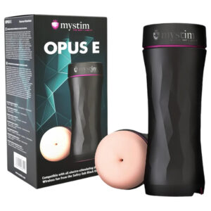 mystim Opus E Anus - elektro umělý anální masturbátor (přírodní‑černý)