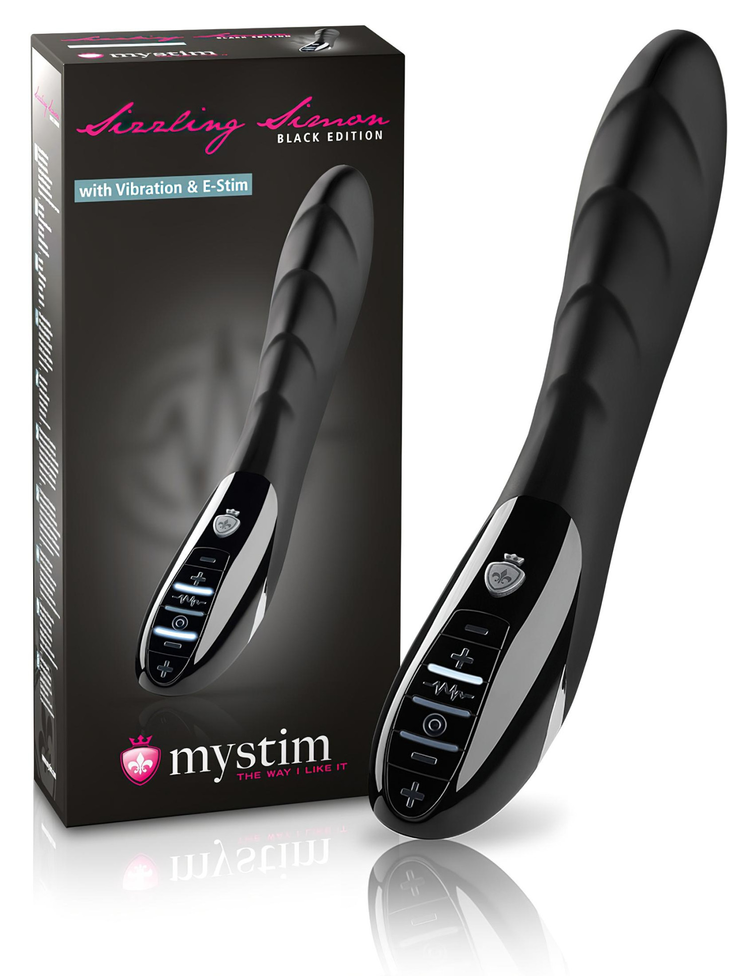 mystim Sizzling Simon - elektro stimulátor vibrátor - černý