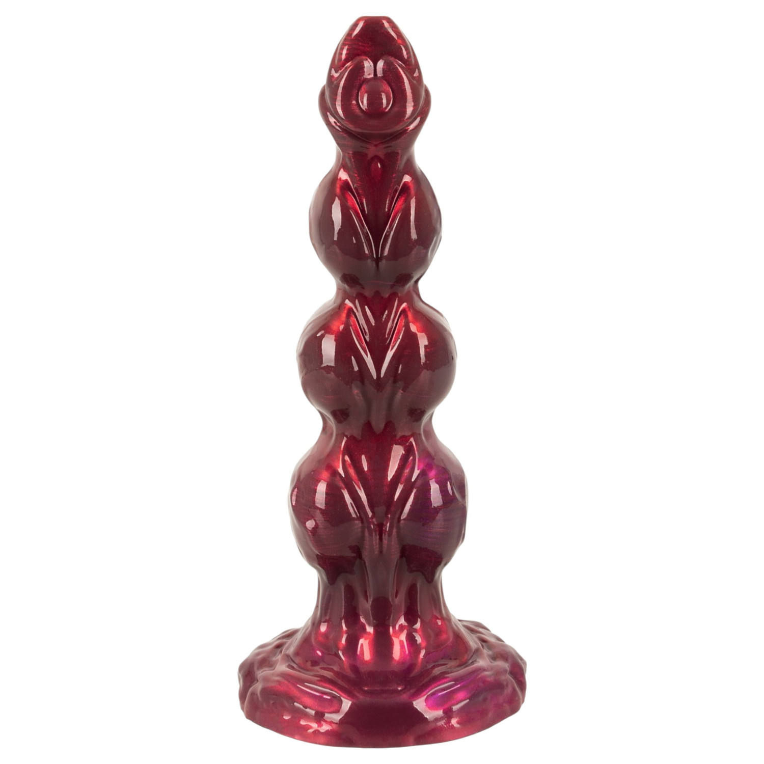 Beasty Cocks - Werewolf Willie dildo s přísavkou - bordó (21 cm)