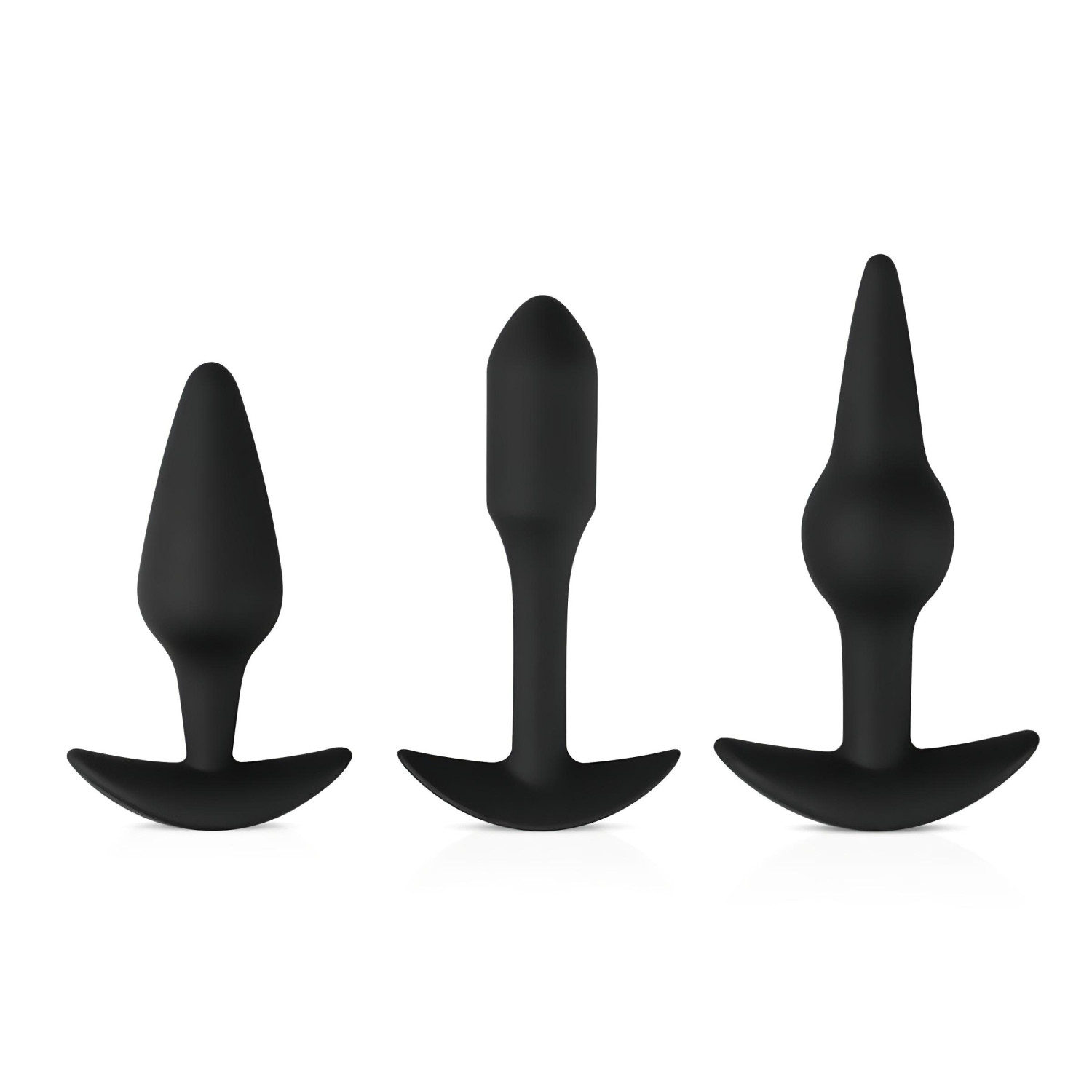 EasyToys Pleasure kit - různorodá sada análních kolíků (černá)