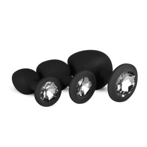 Easytoys Diamond - anální kolík sada - černá