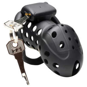 Master Series Lock Down - ventilační penisová klec (černá)