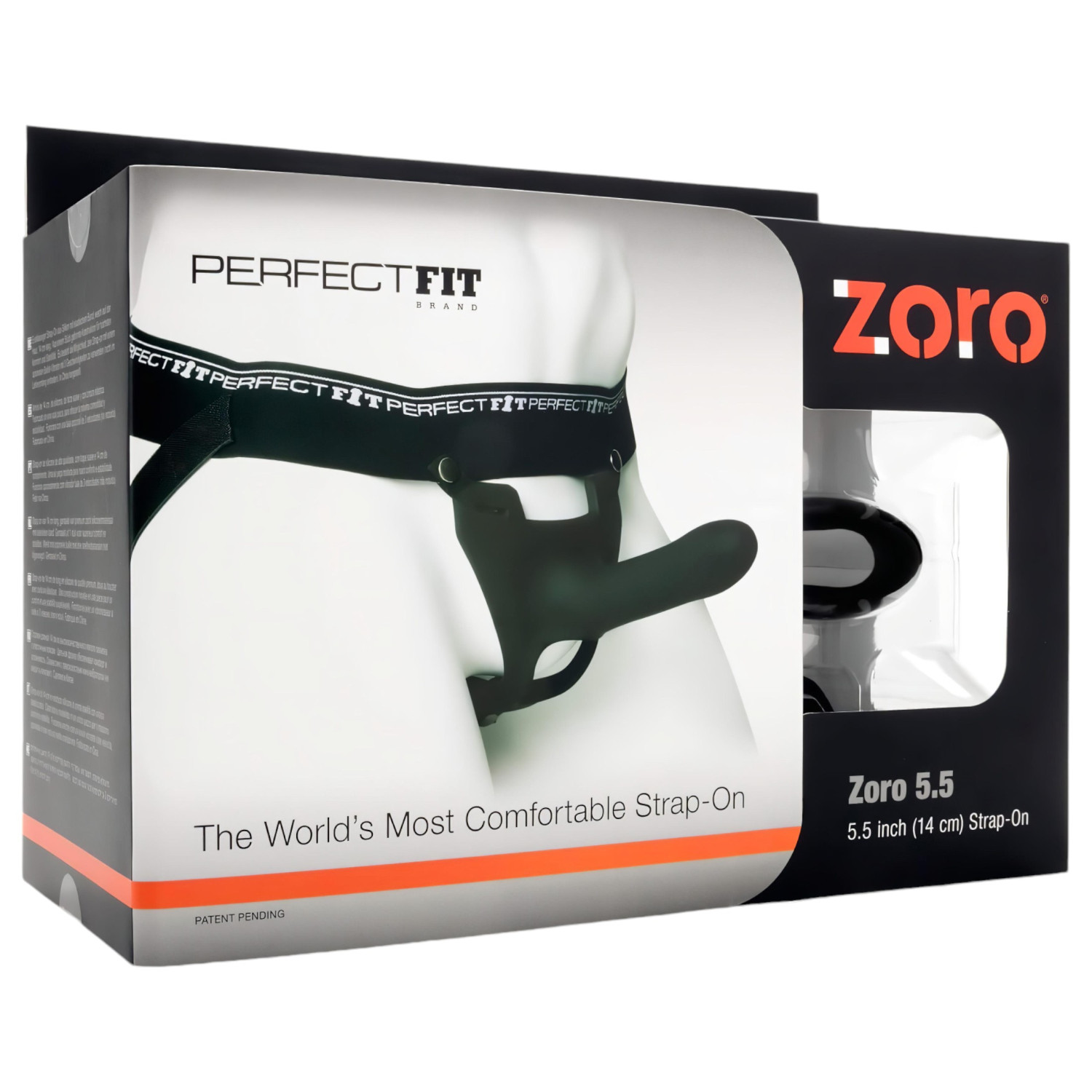 Perfect Fit - připínací dildo - 14 cm - černé