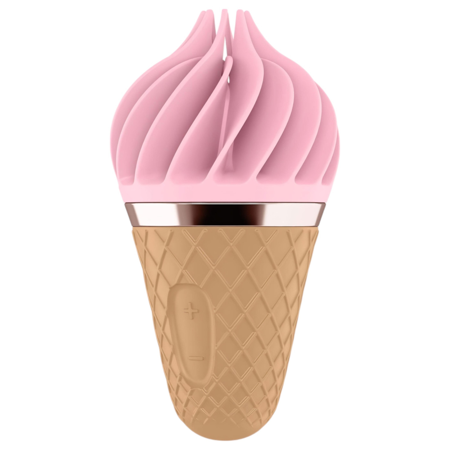 Satisfyer Sweet Treat - rotační vibrátor na klitoris - dobíjecí - růžovo-hnědý