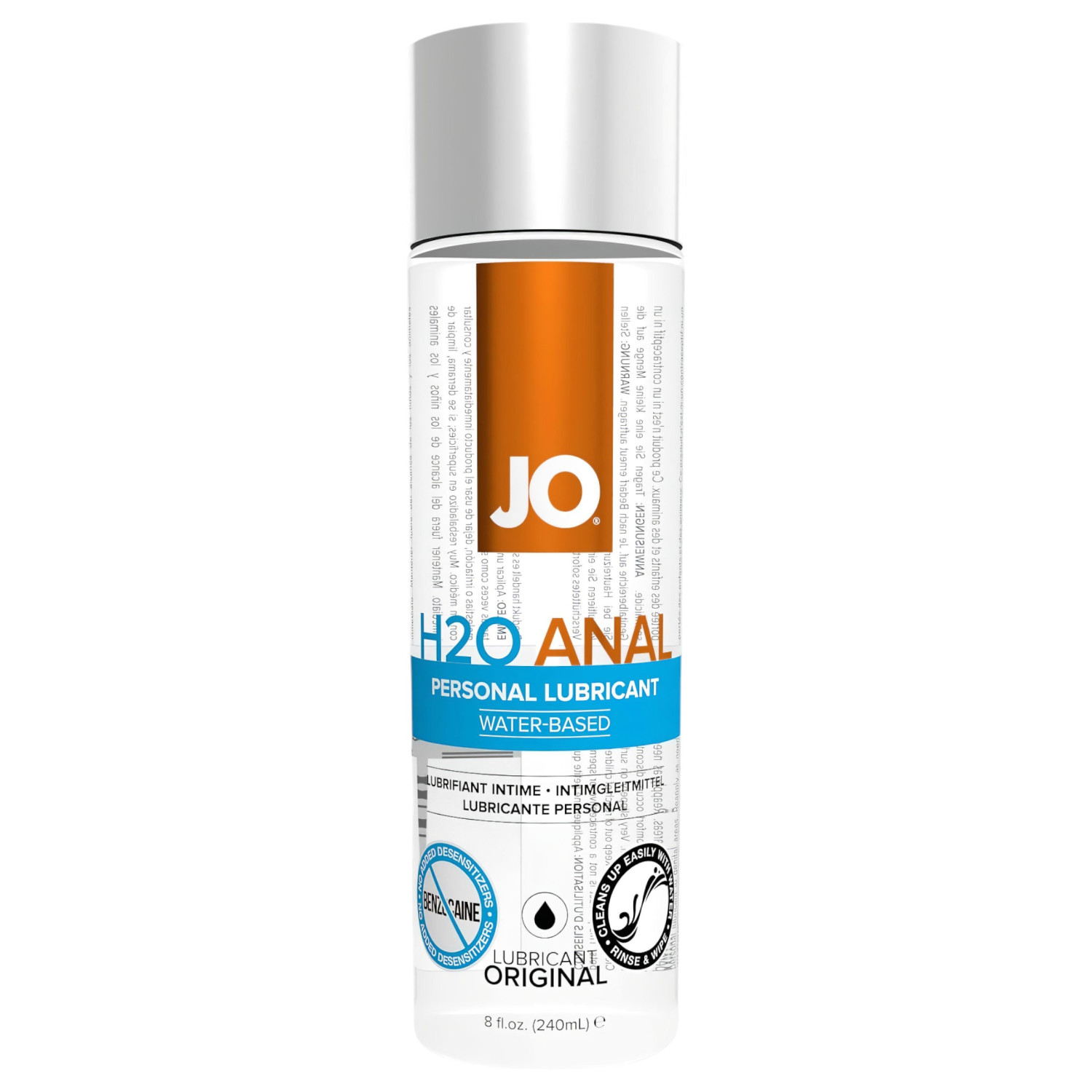 System JO - H2O Anal Original - anální lubrikant na vodní bázi (240 ml)