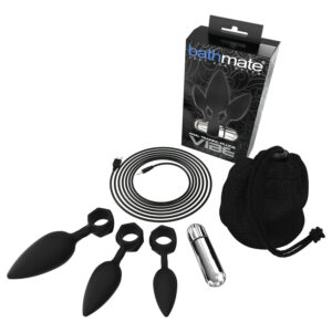 Bathmate Anal Training Plugs Vibe - vibrační anální plug sada (černá)