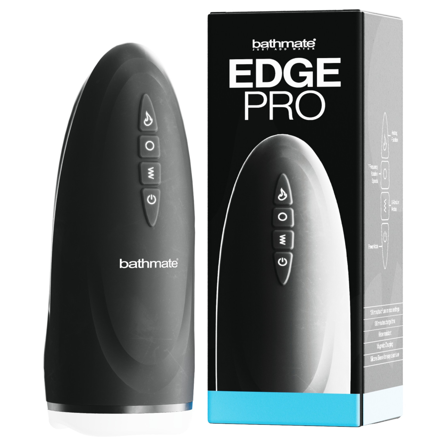 Bathmate Edge Pro - erekční kroužek k hydropumpě (černý)