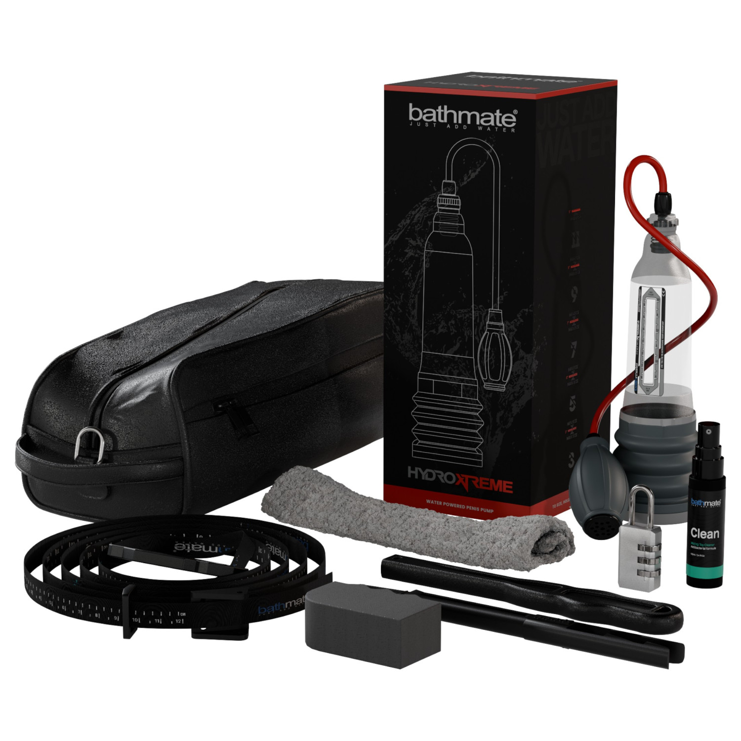 Bathmate HydroXtreme 6 - sada s hydropumpou (průhledná)
