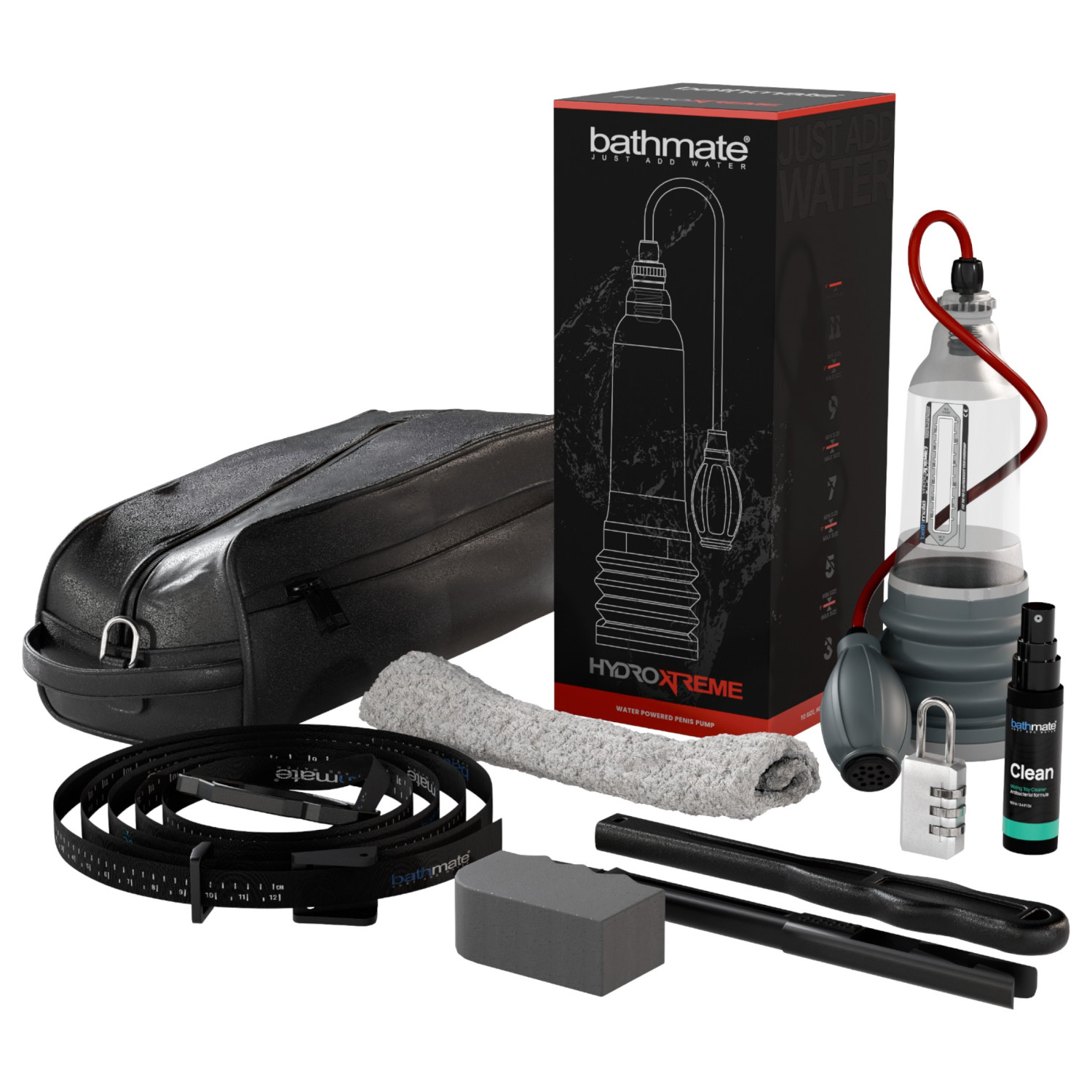 Bathmate HydroXtreme 7 Wide Boy - sada hydropumpy (průhledná)