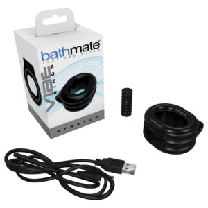 Bathmate Vibe Ring Stretch - akumulátorový vibrační erekční kroužek (černý)