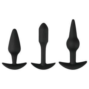 EasyToys Pleasure kit - různorodá sada análních kolíků (černá)