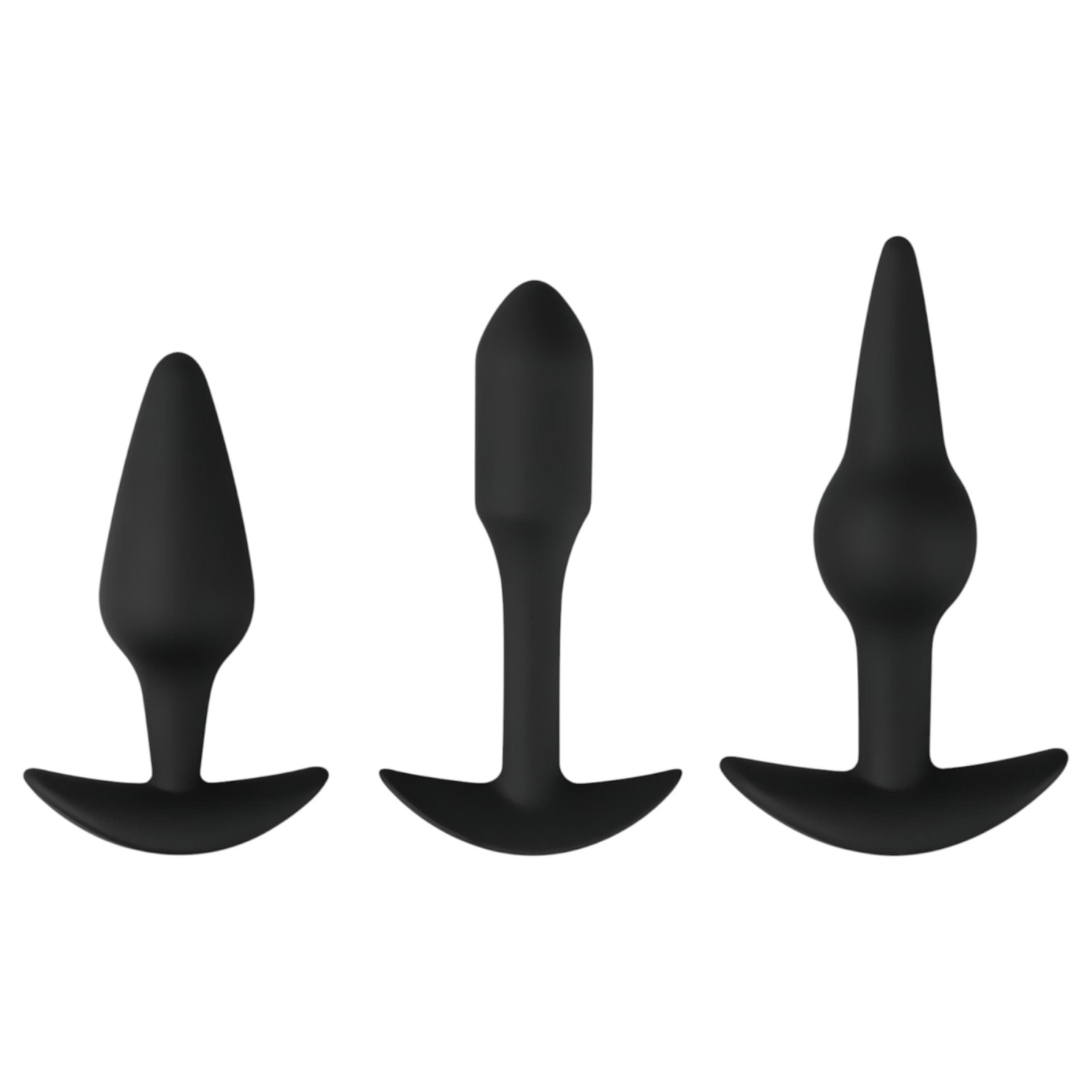 EasyToys Pleasure kit - různorodá sada análních kolíků (černá)