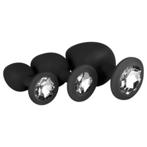 Easytoys Diamond - anální kolík sada - černá