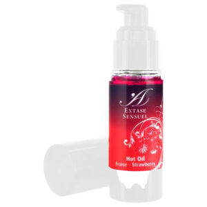 Extase Sensuel - hřejivý masážní olej - jahoda - 30 ml