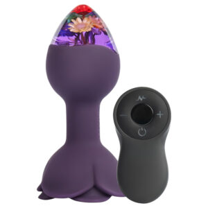 LOVISS Flower - anální vibrátor s dálkovým ovládáním (fialový)