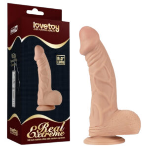Lovetoy Real Extreme - dildo s přísavkou - 23 cm (přírodní)
