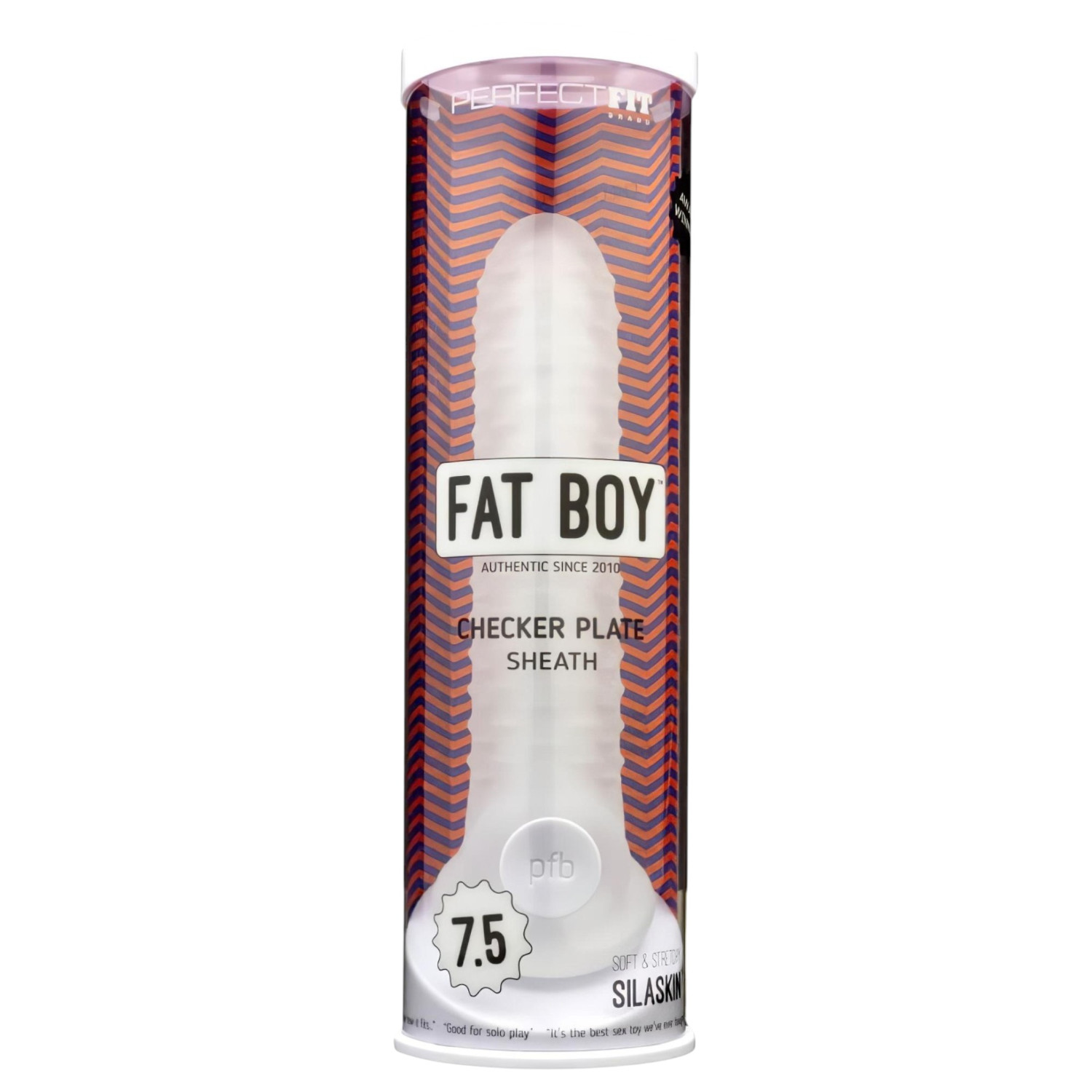 Perfect Fit - Fat Boy Checker Box - návlek na penis (19 cm