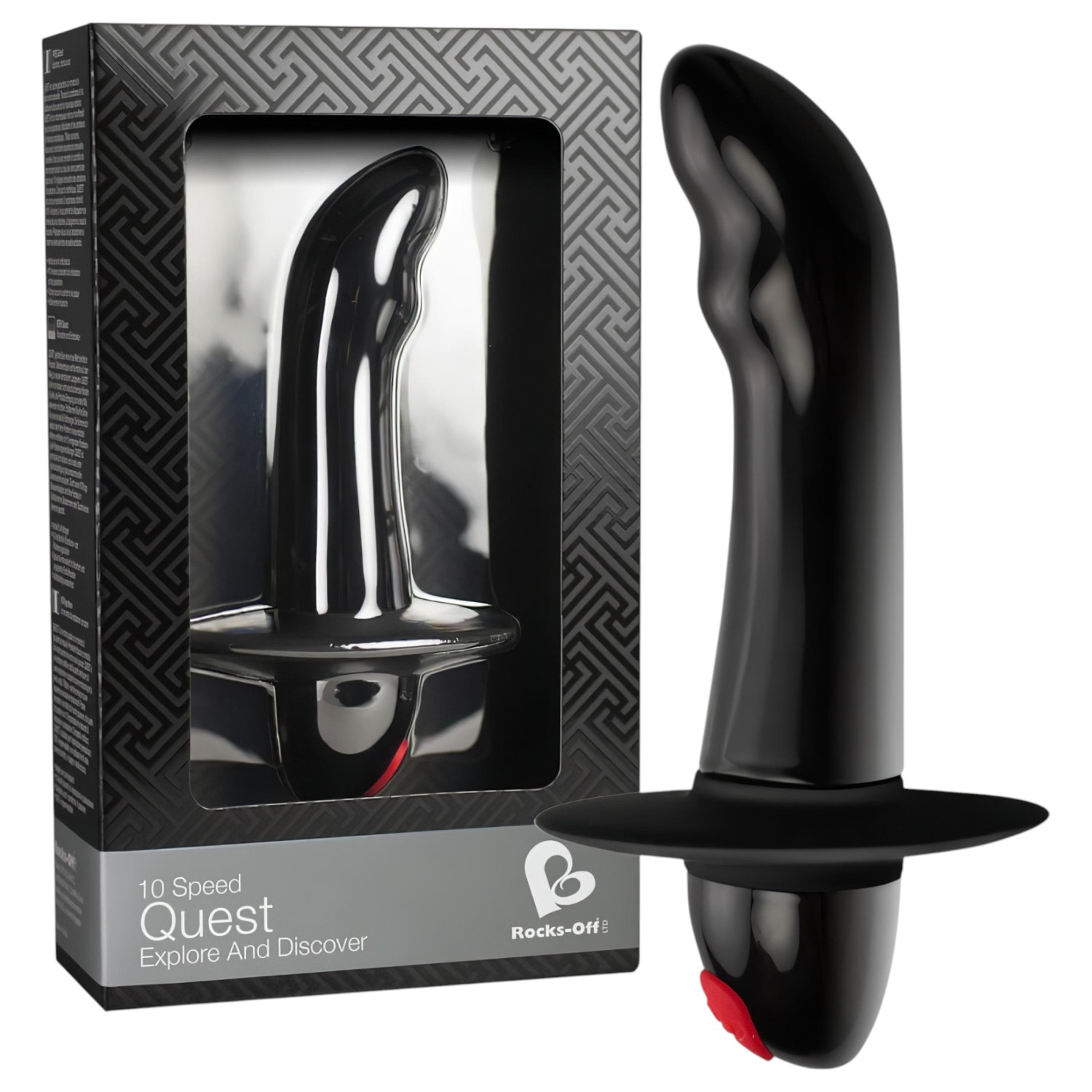 Quest - vibrátor na prostatu pro začátečníky - 10 režimů - černý
