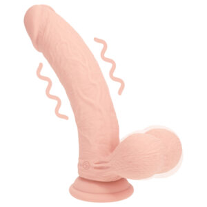 RealRock - realistický vibrátor s dvojitou hustotou (tělová barva) - 18 cm