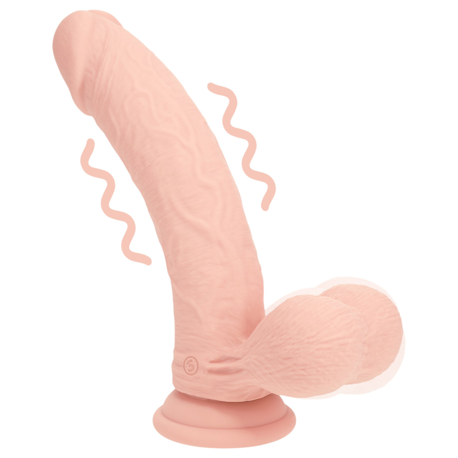RealRock - realistický vibrátor s dvojitou hustotou (tělová barva) - 18 cm