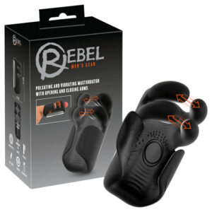 Rebel - pulzující vibrační masturbátor (černý)