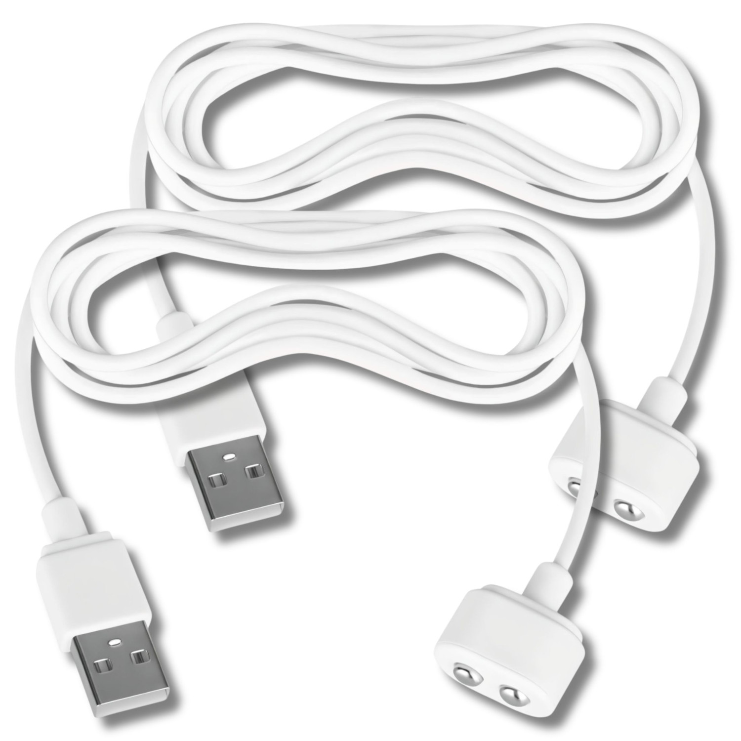 Satisfyer - magnetický USB nabíjecí kabel - 2 ks - bílý
