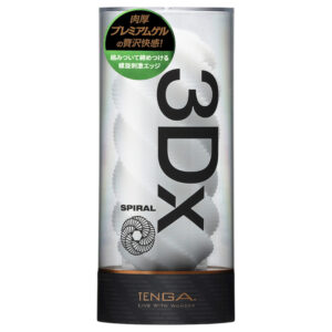 TENGA 3Dx Spiral - spirálový masturbátor se vzorem (bílý)