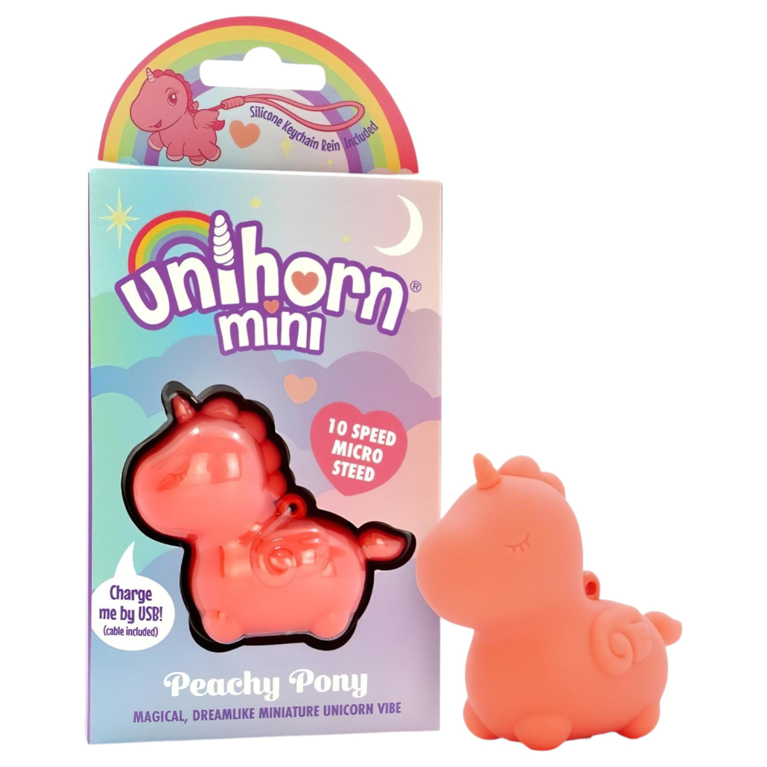 Unihorn - Mini vibrátor na dráždění klitorisu (meruňkový)