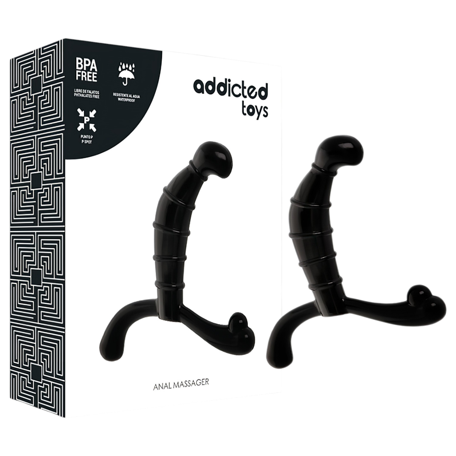 Addicted Toys - masér prostaty a hráze (černý) - 11