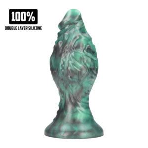 Au! Space Born - silikonový anální kolík (zeleno-černý)