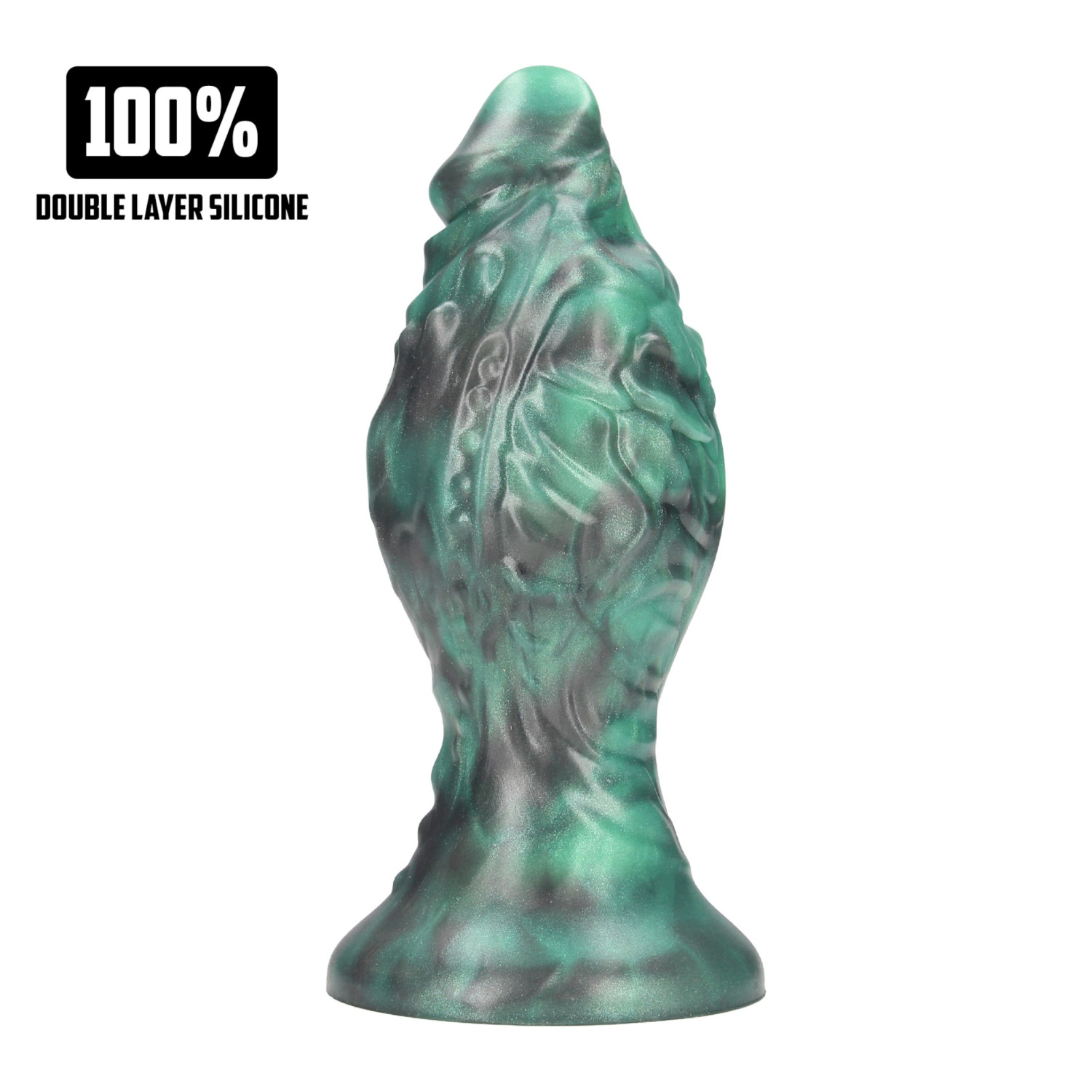 Au! Space Born - silikonový anální kolík (zeleno-černý)