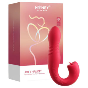 Honey Play Box Joi Thrust 2 - Appem řízený vibrační jazyk s přirážením (červený)