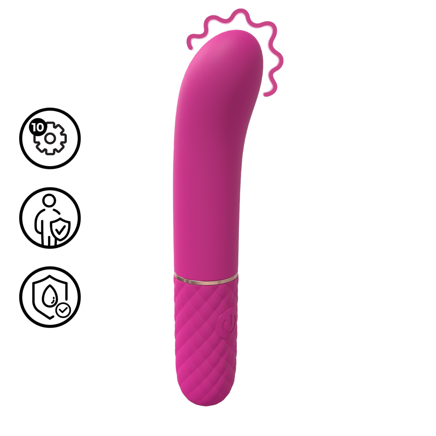 Loveline - mini G-bod vibrátor (růžový)