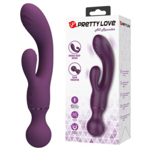 Pretty Love All Rounder - dvojitý vibrátor na G‑bod a klitoris (fialový)