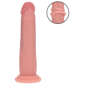 RealRock - realistické dildo s dvojitou hustotou (tělová barva) - 18