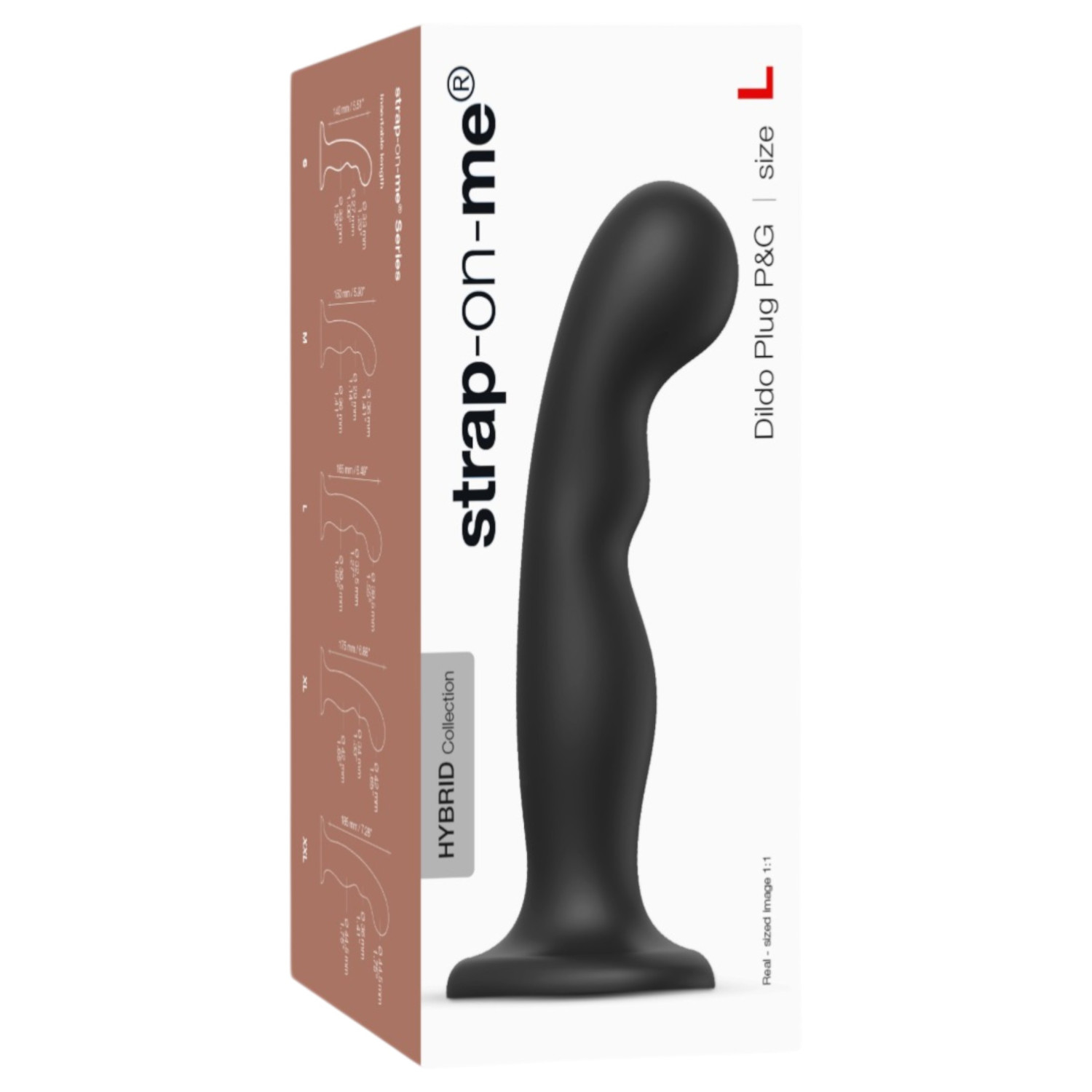 Strap-on-me - dildo s přísavkou a zahnutím - černé