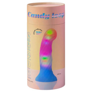 Love to Love Candy Loop - svítící silikonové dildo s LED (růžovo-modré) - 16