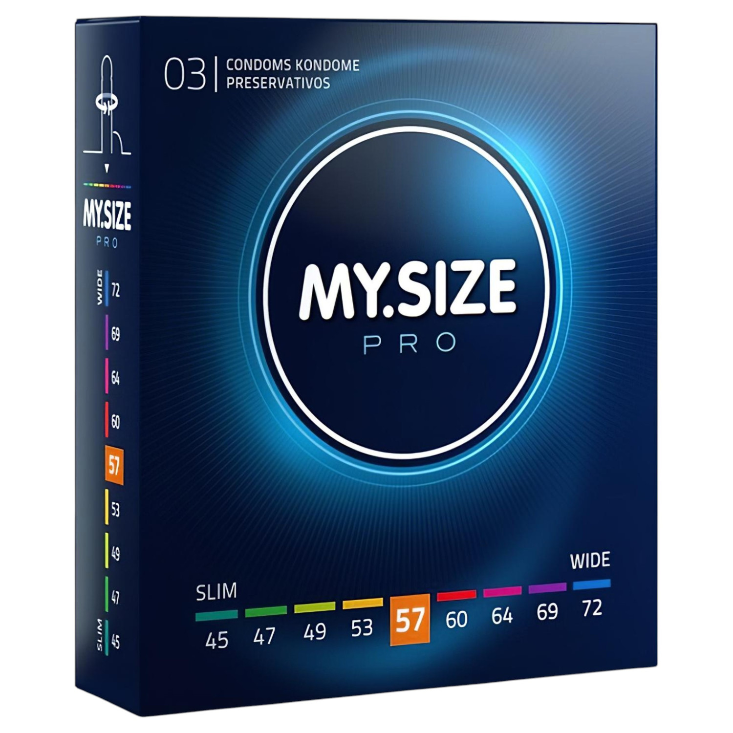 My.Size PRO - kondom na míru - 57 mm (3 ks)