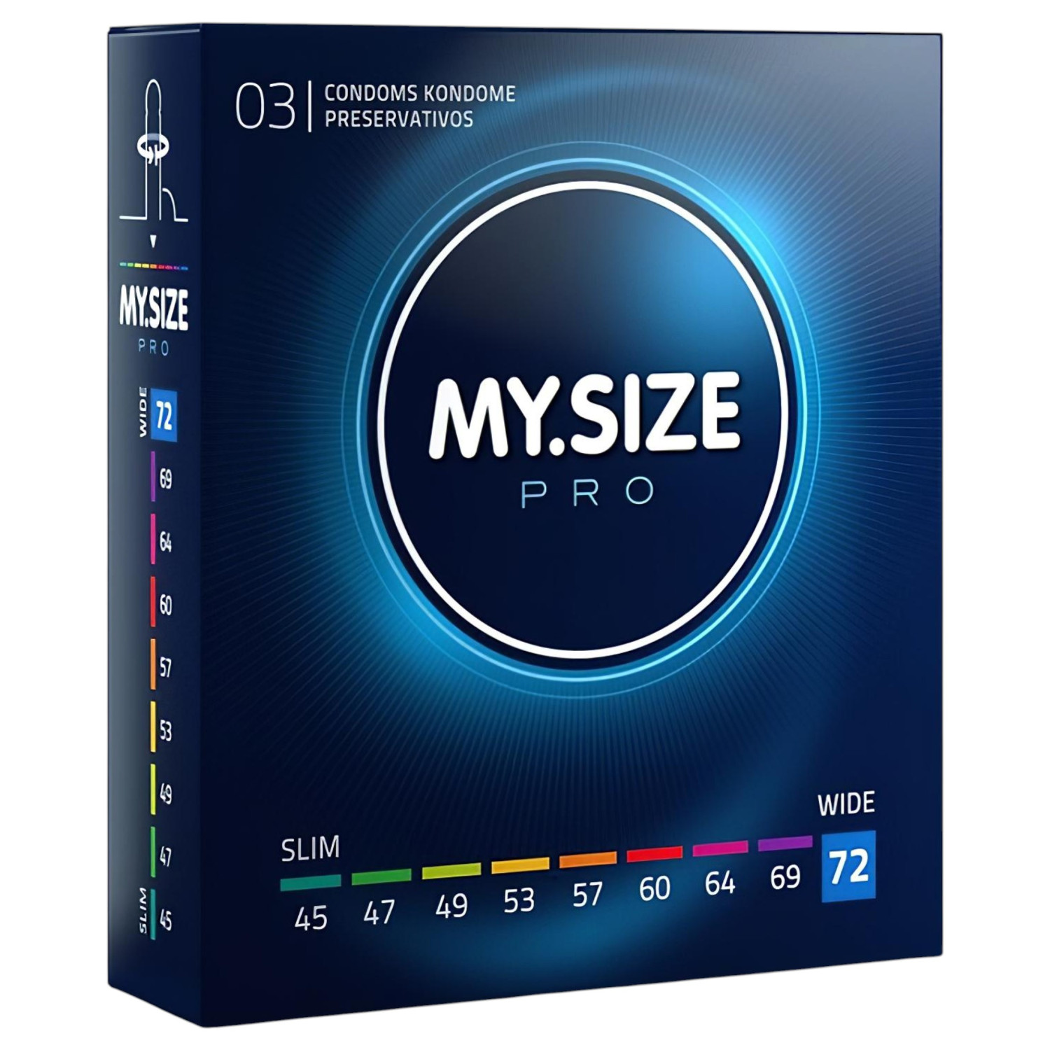 My.Size PRO - kondom speciální velikosti - 72 mm (3 ks)