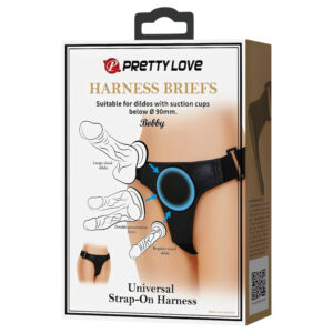 Pretty Love Bobby - univerzální strap-on postroj kalhotky (černé)