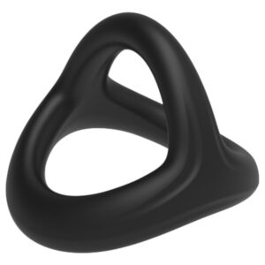 Pulselock Taur - Y‑tvarovaný kroužek na penis a varlata (černý) - S