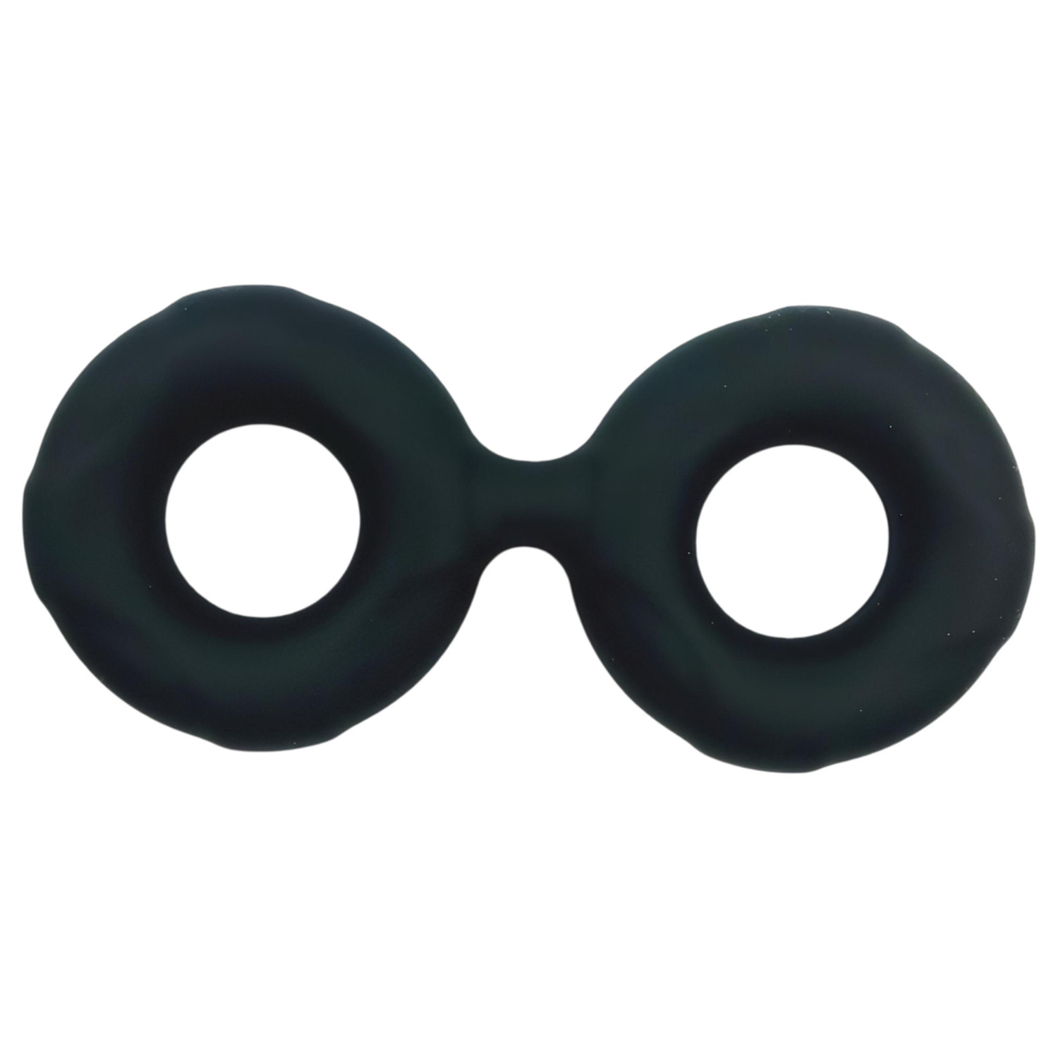 Pulselock Taur - dvojitý kroužek na penis a varlata (černý) - 25 mm