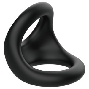 Pulselock Taur - tvarovaný kroužek na penis a varlata (černý)